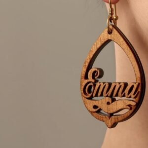 Porte-clé en bois gravé personnalisé